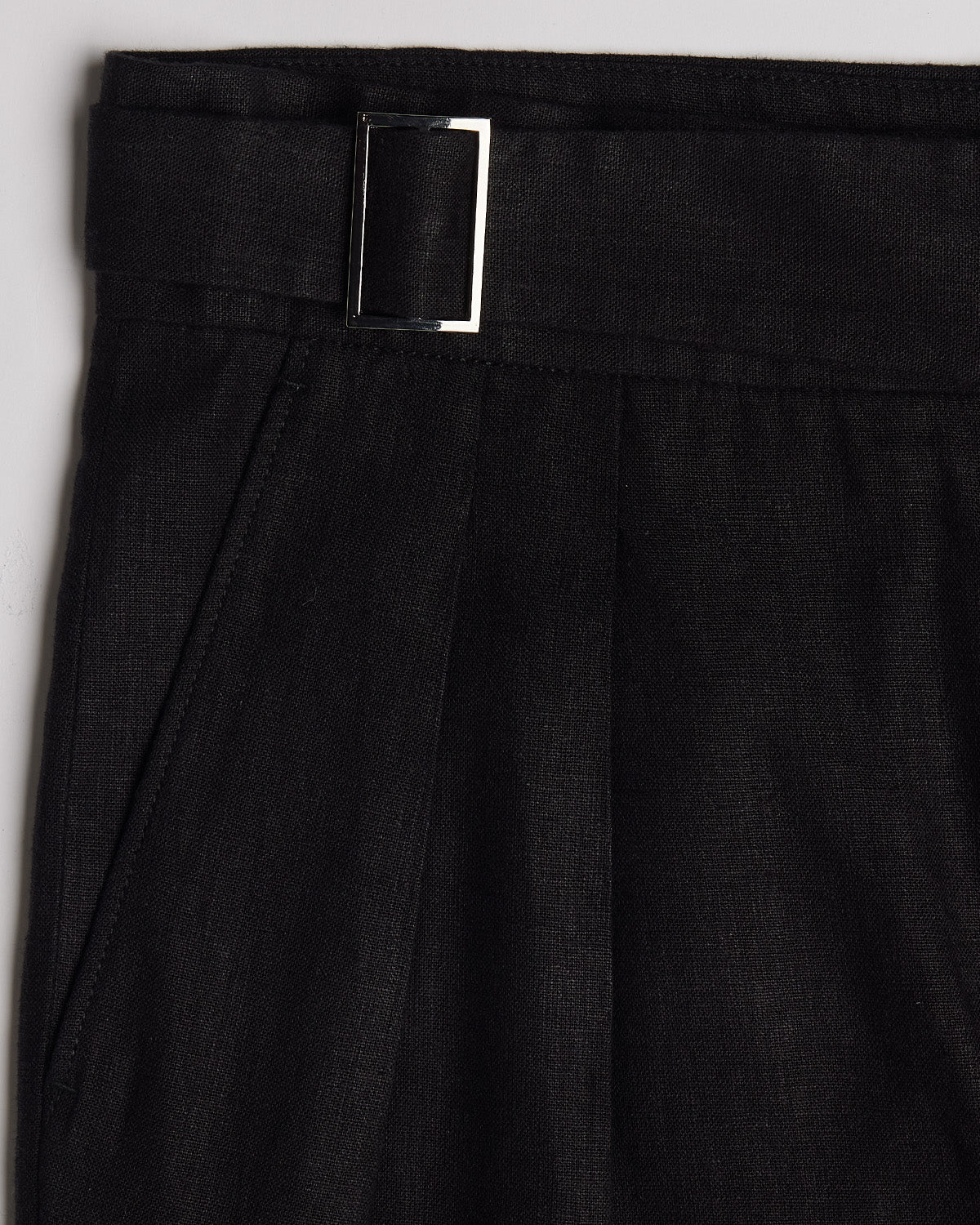 Ventura Cotton Linen Neapolitan Dress Pants - Black - Image 4