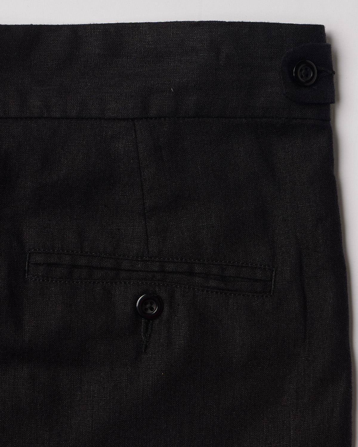 Ventura Cotton Linen Neapolitan Dress Pants - Black - Image 5