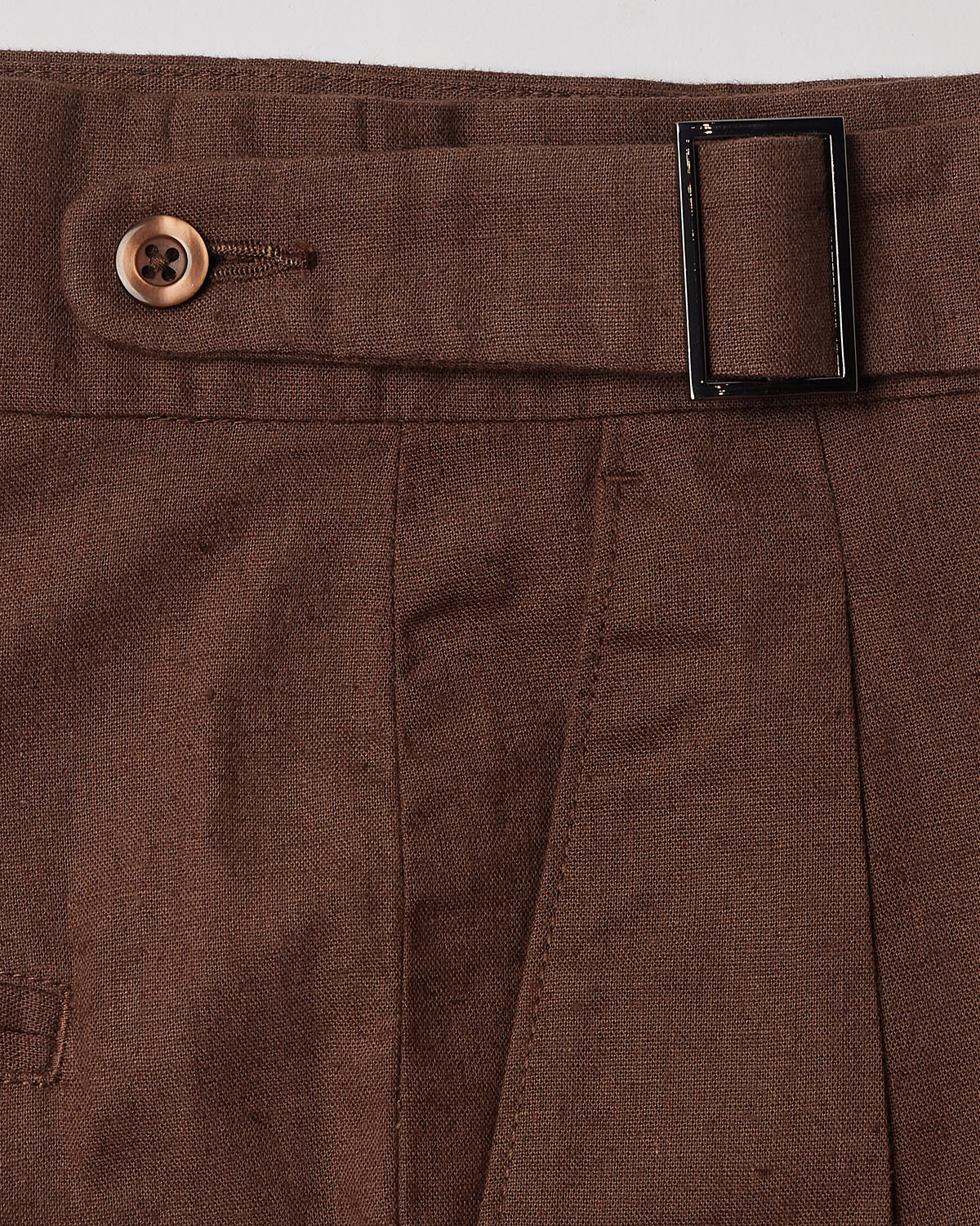 Ventura Cotton Linen Neapolitan Dress Pants - Brown - Image 5