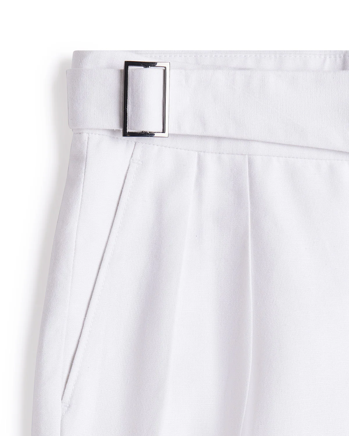 Ventura Cotton Linen Neapolitan Dress Pants - White - Image 2