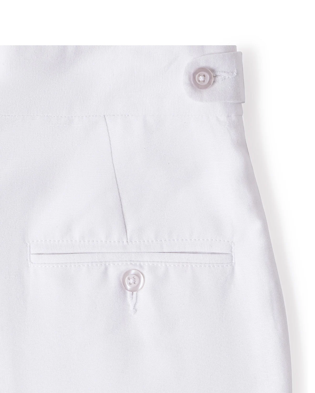 Ventura Cotton Linen Neapolitan Dress Pants - White - Image 4