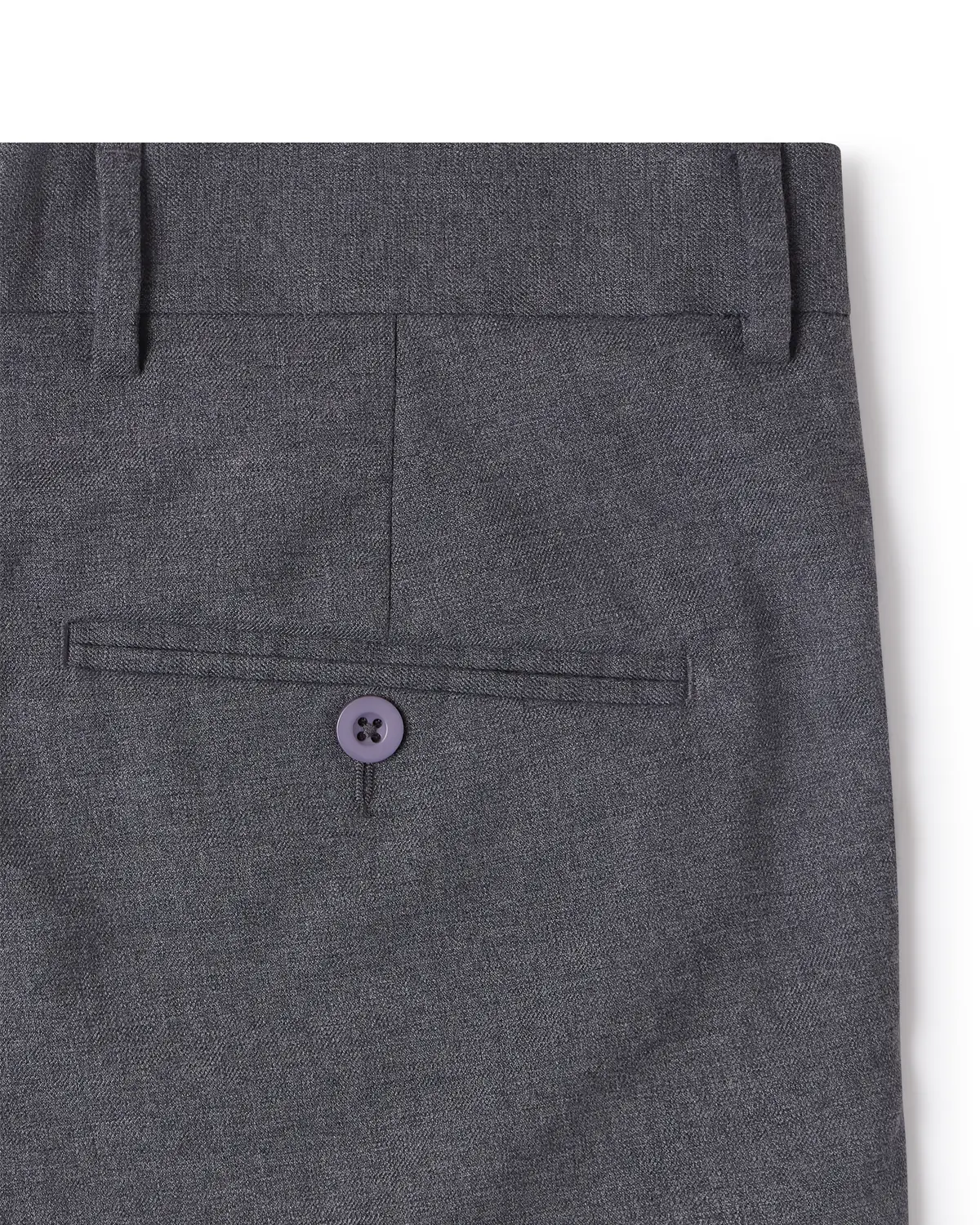 Virello Melange Stretch Dress Pants - Grey - Image 5