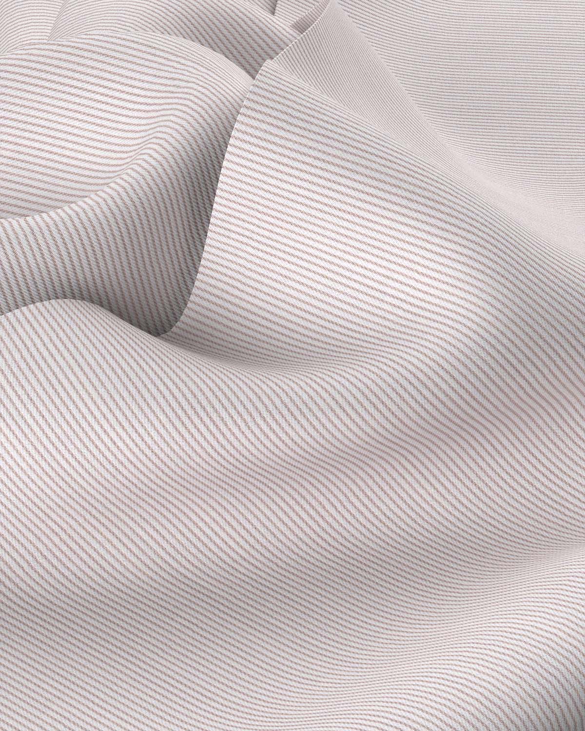 Westbourne Twill Pinstriped Shirt - Beige - Image 4