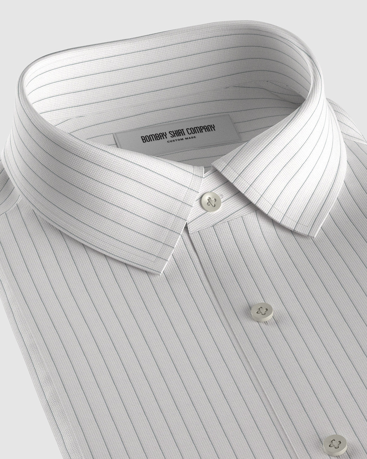 Westmore Dobby Striped Shirt - Green & White
