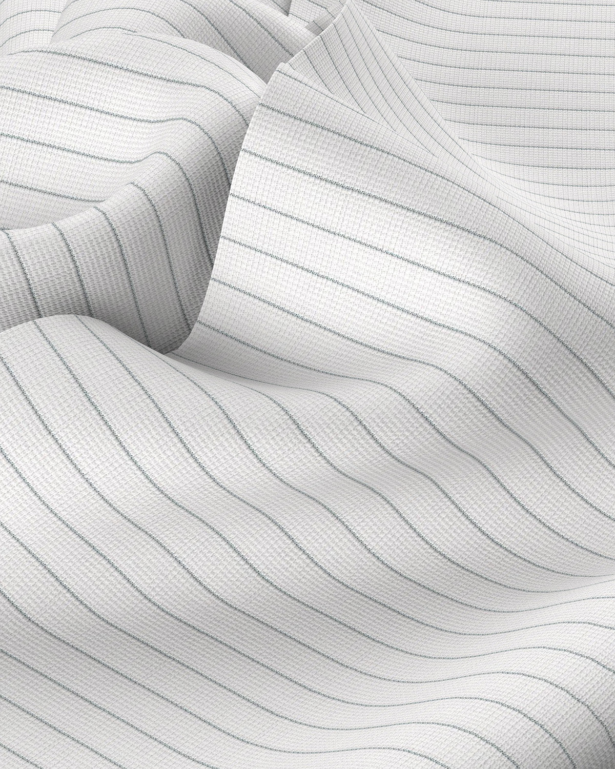 Westmore Dobby Striped Shirt - Green & White - Image 3