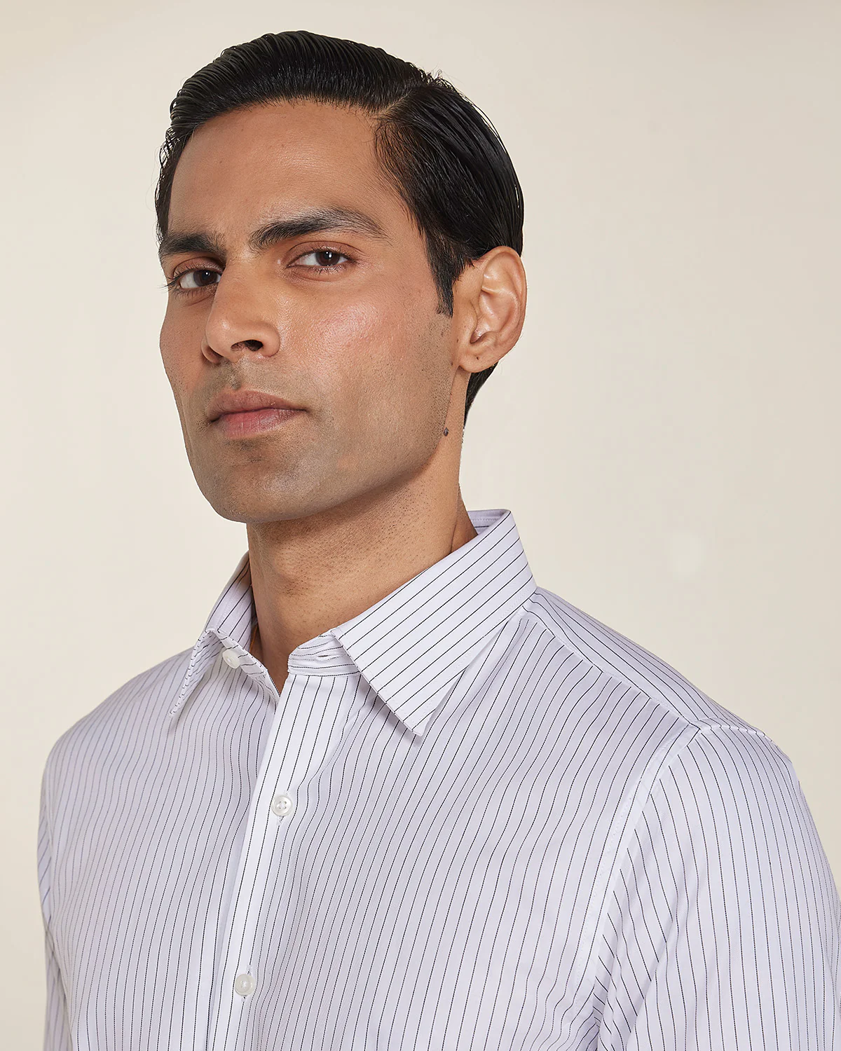 White & Black Striped Shirt - Image 2