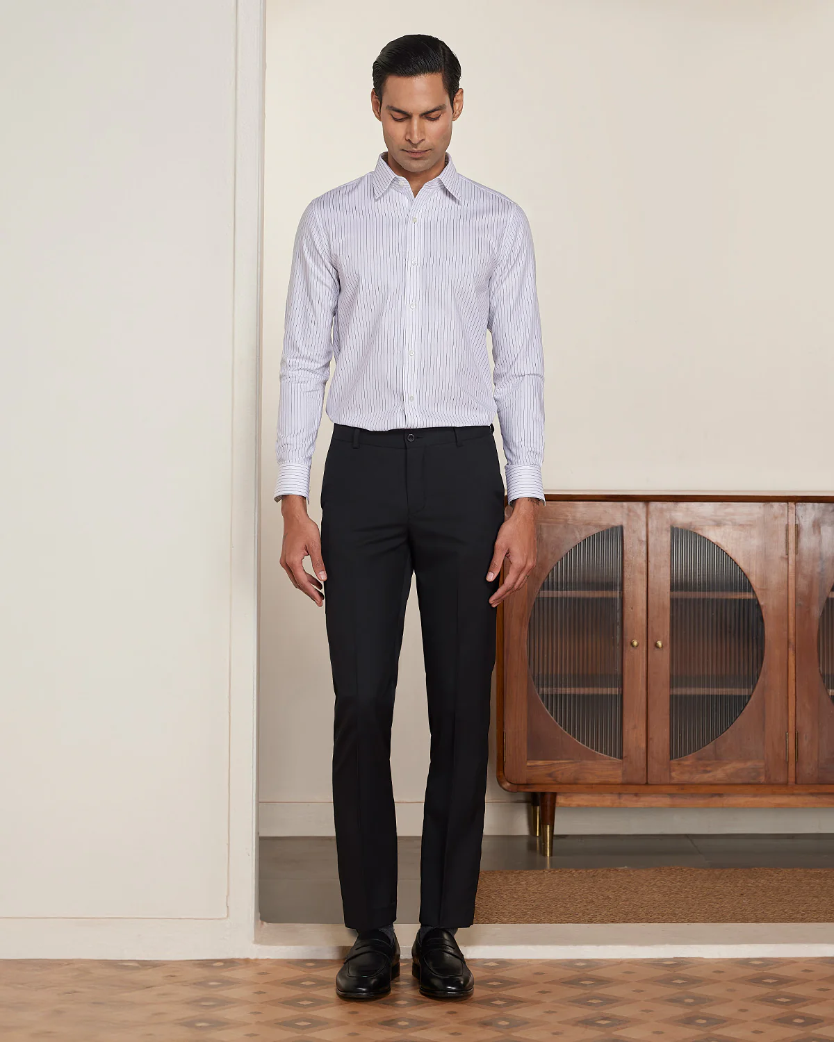 White & Black Striped Shirt - Image 3