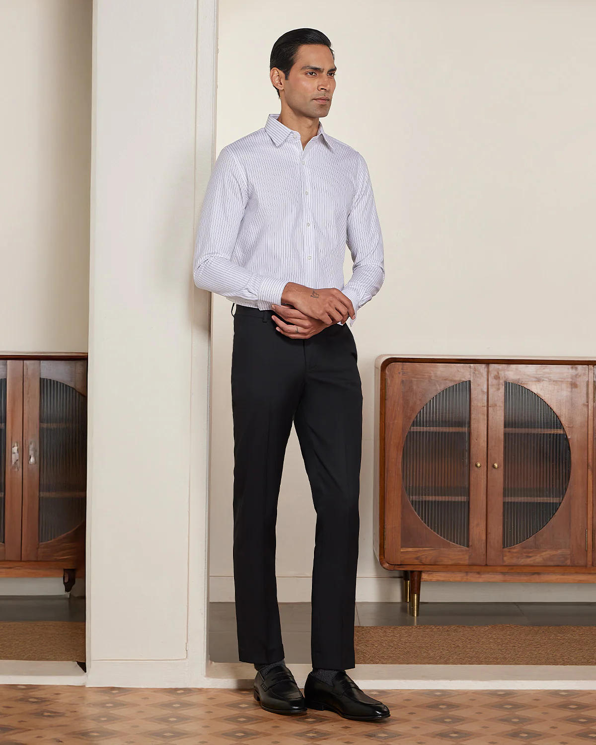 White & Black Striped Shirt - Image 4