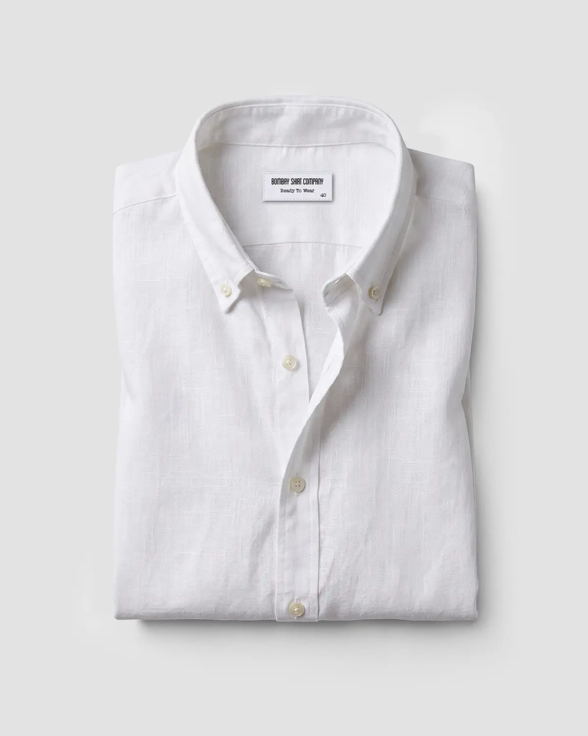 White Blended Linen Soft Washed Shirt