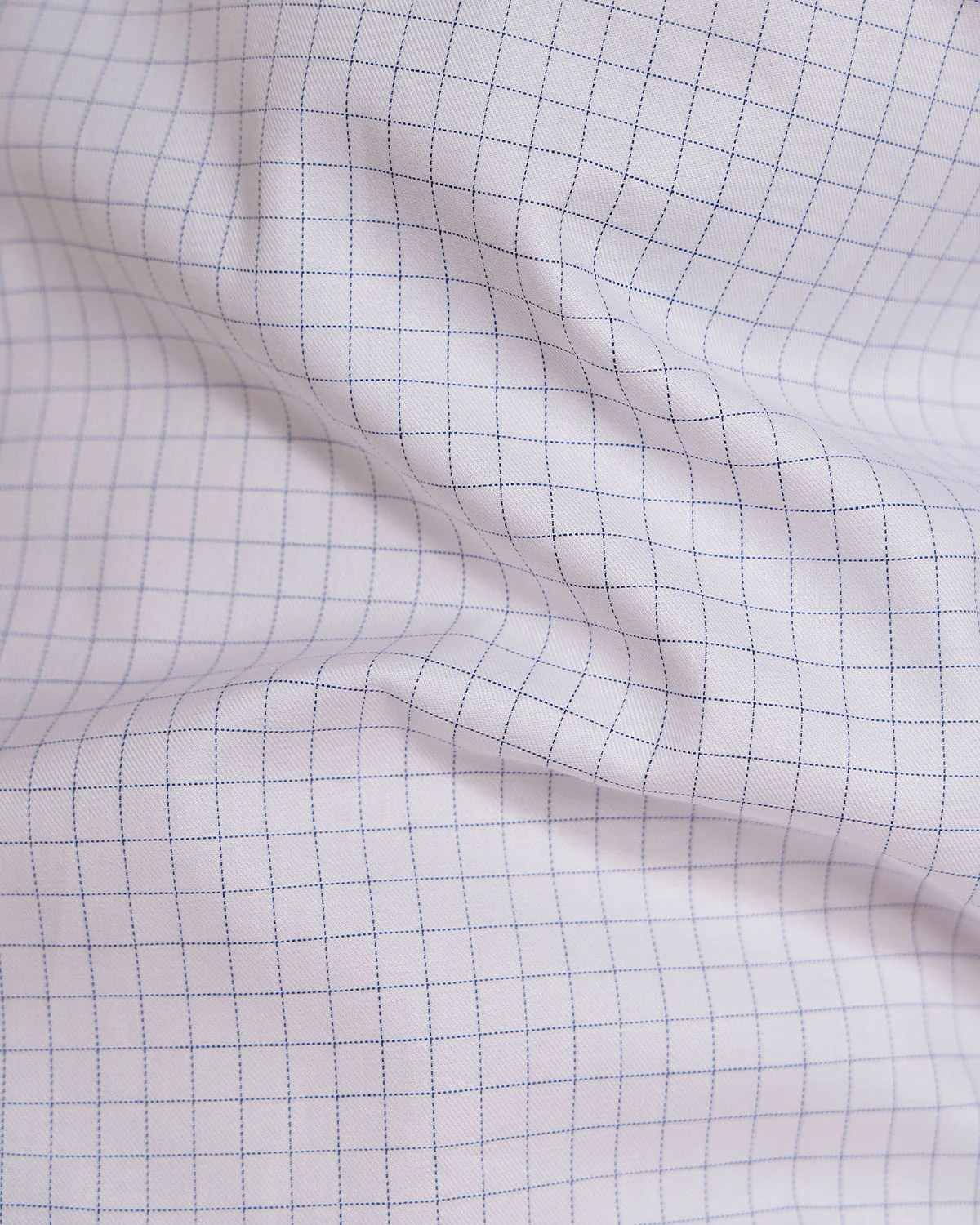 White & Blue Checked Shirt - Image 4