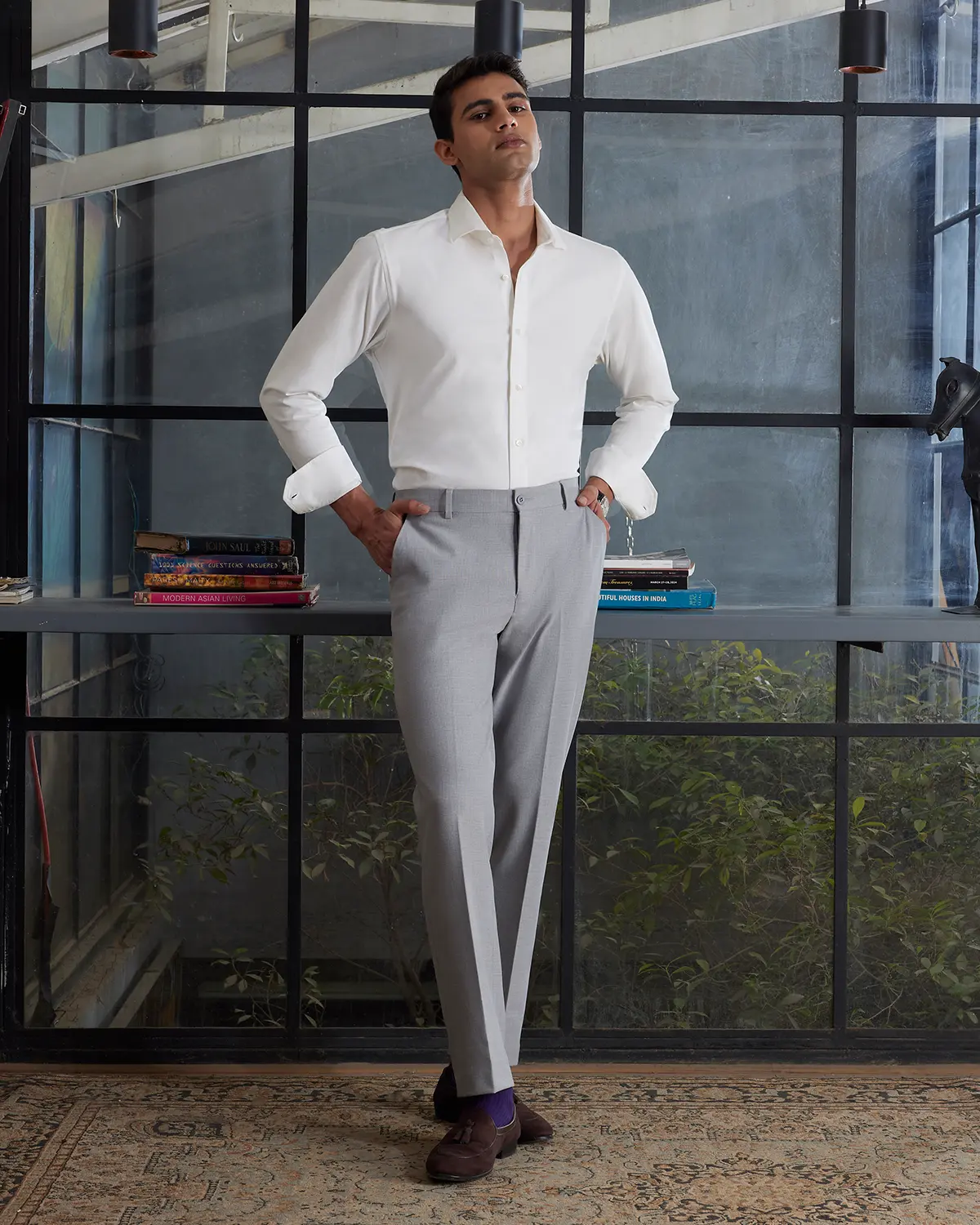 White Cotton Knit Shirt - Image 4