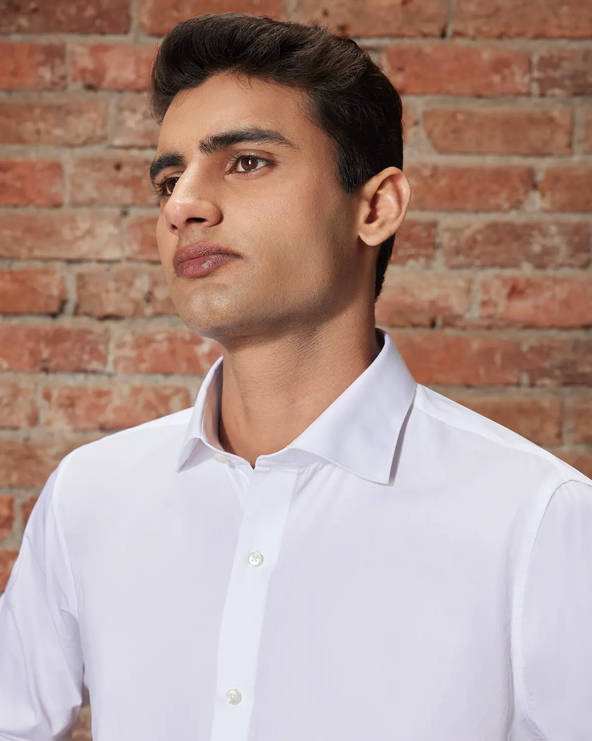 White Cotton Poplin Shirt - Image 3