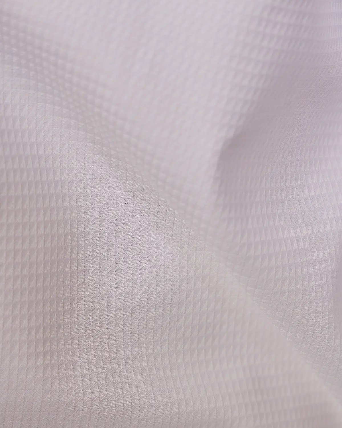 White Dobby Self-Checked Shirt - Image 5