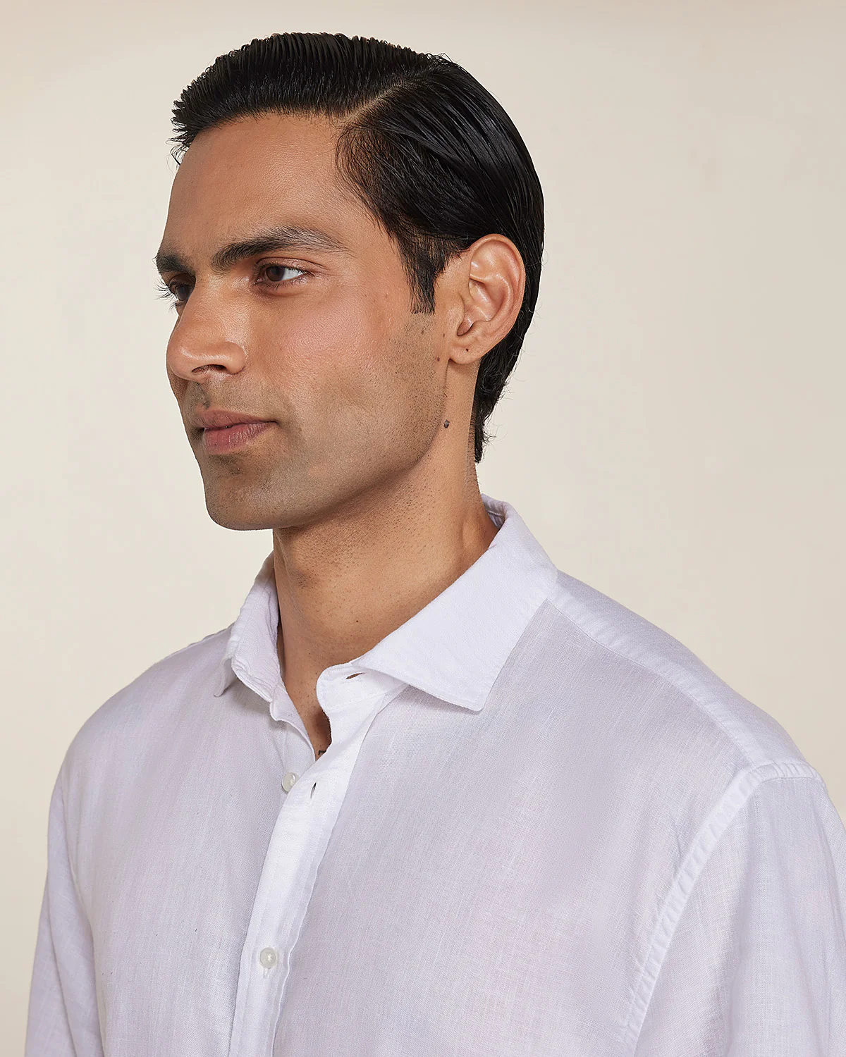 White Half-Sleeve Soft Washed Shirt - Image 2