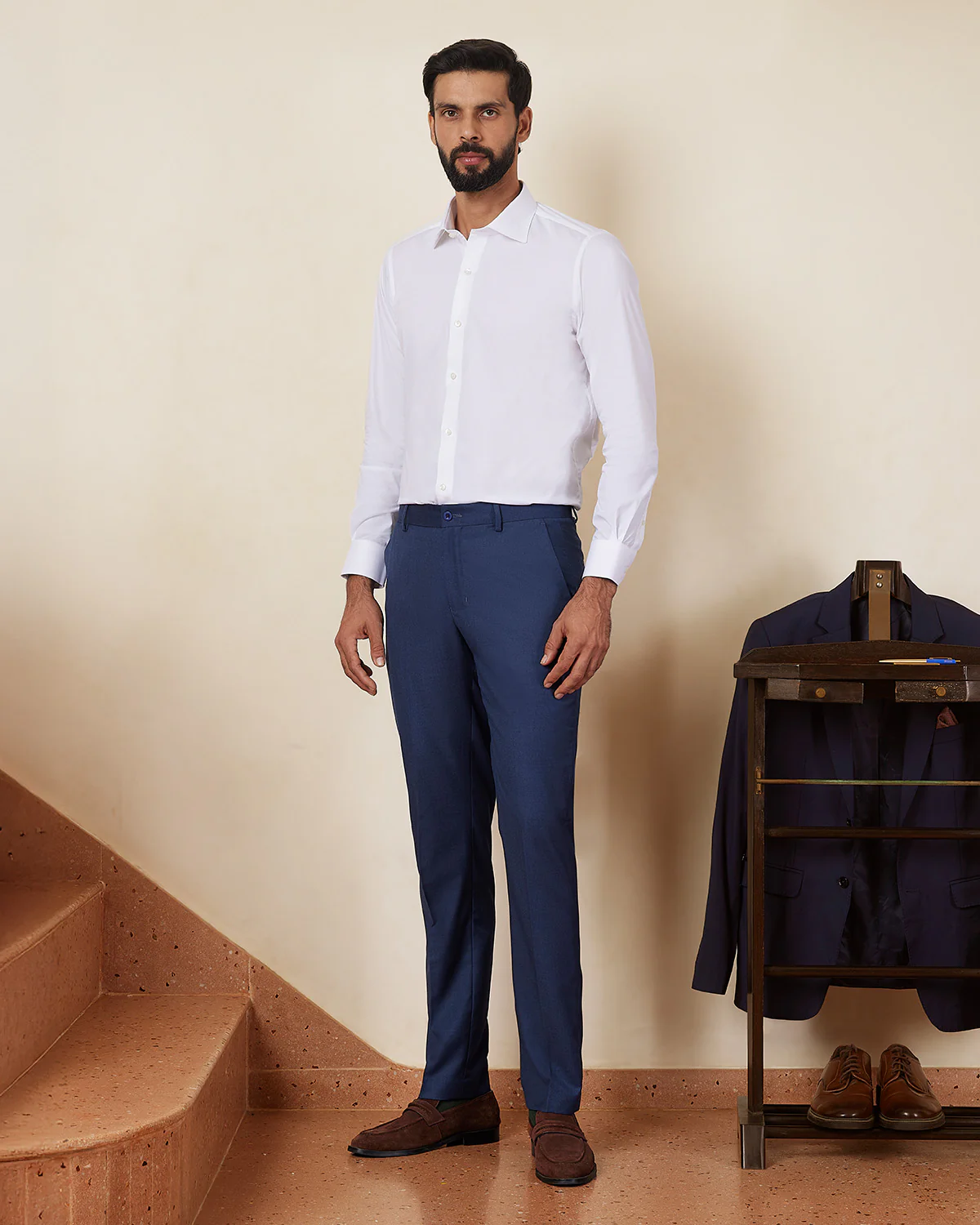 White Stretch Cotton Shirt - Image 4