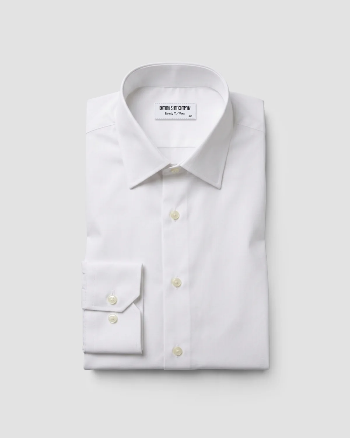 White Wrinkle-Free Bamboo Blend Satin Shirt