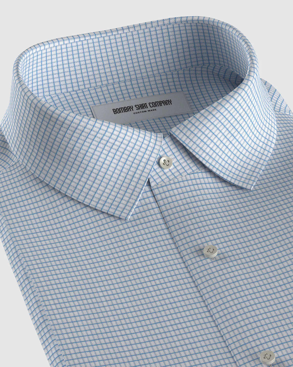 Wrinkle-Free Bamboo-Blend Stretch Checked Shirt - Blue