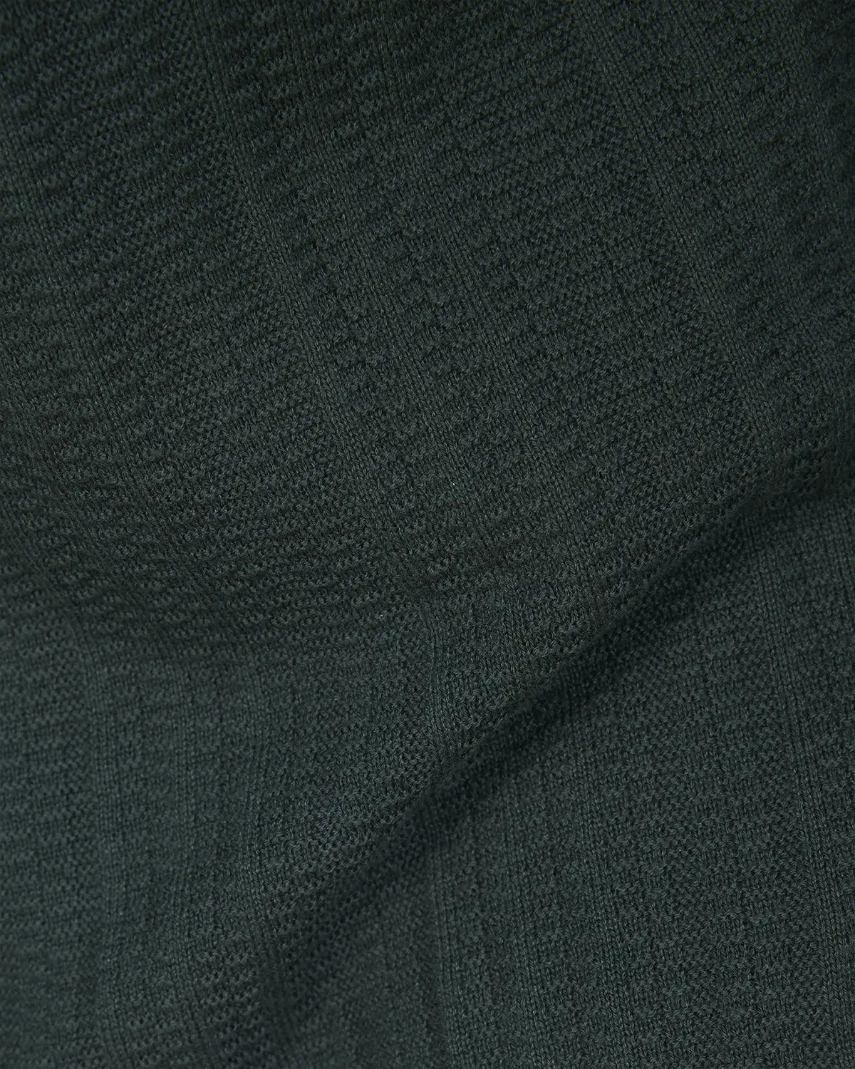 Green Jacquard Flat Knit Half-Sleeve Shirt - Image 6