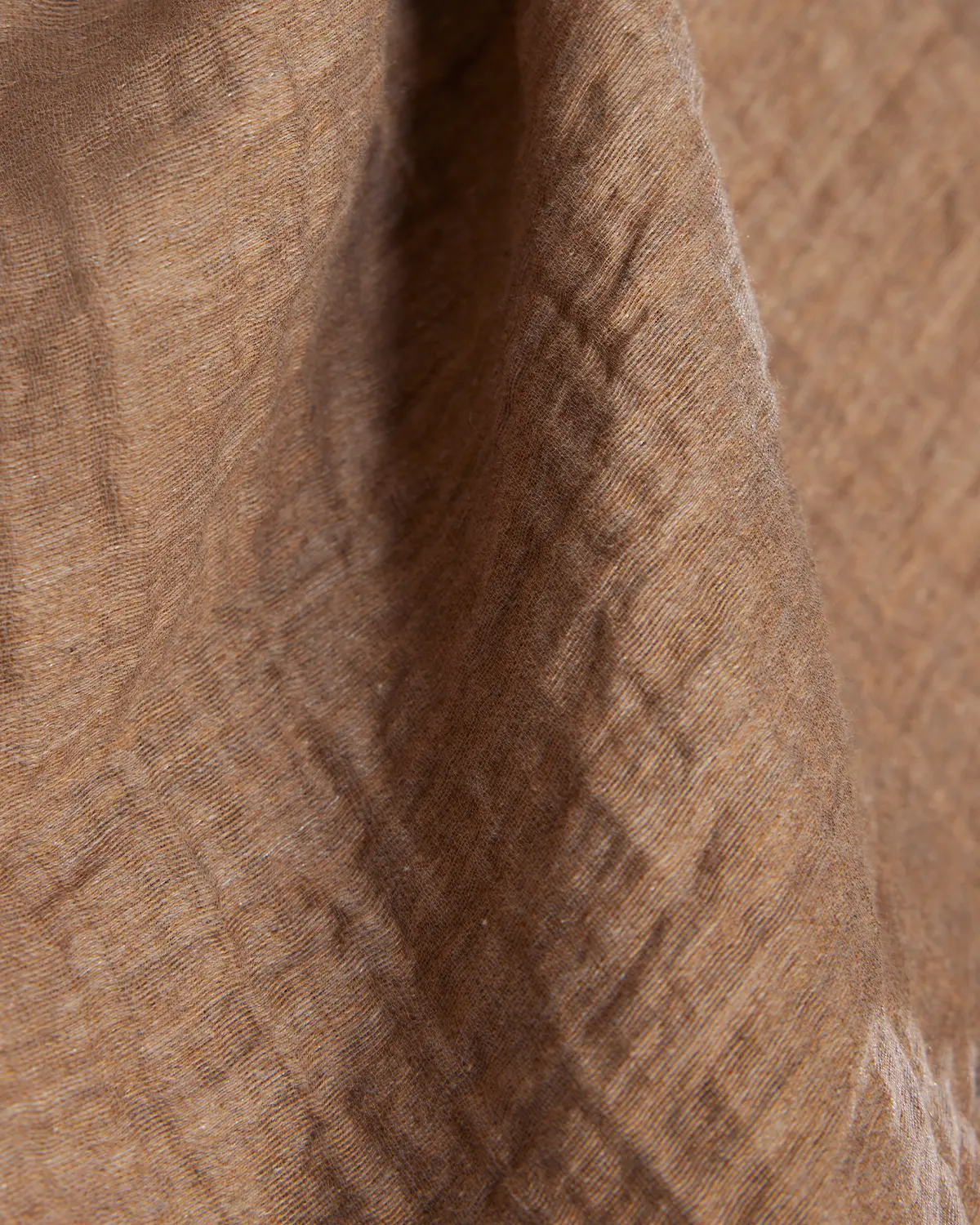 Light Brown Cooper Collar Double Cloth Shirt - Image 5