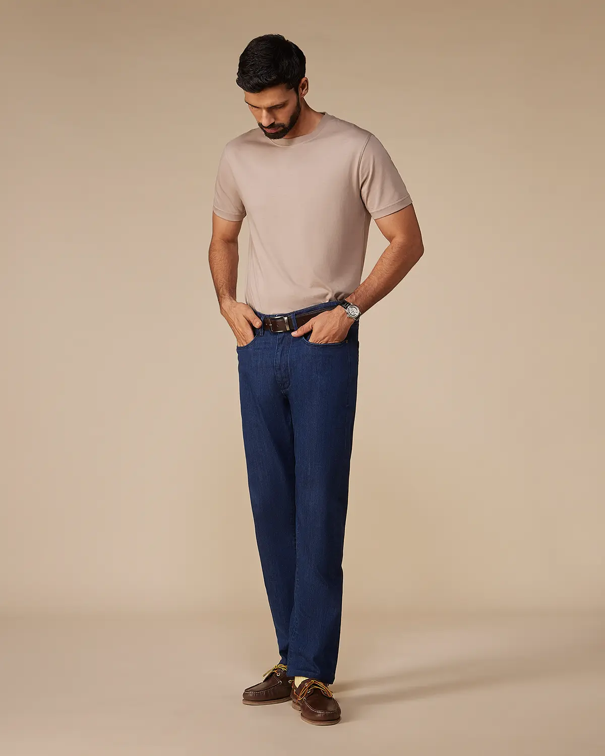 Luxe Supima Cotton T-shirt - Beige - Image 5