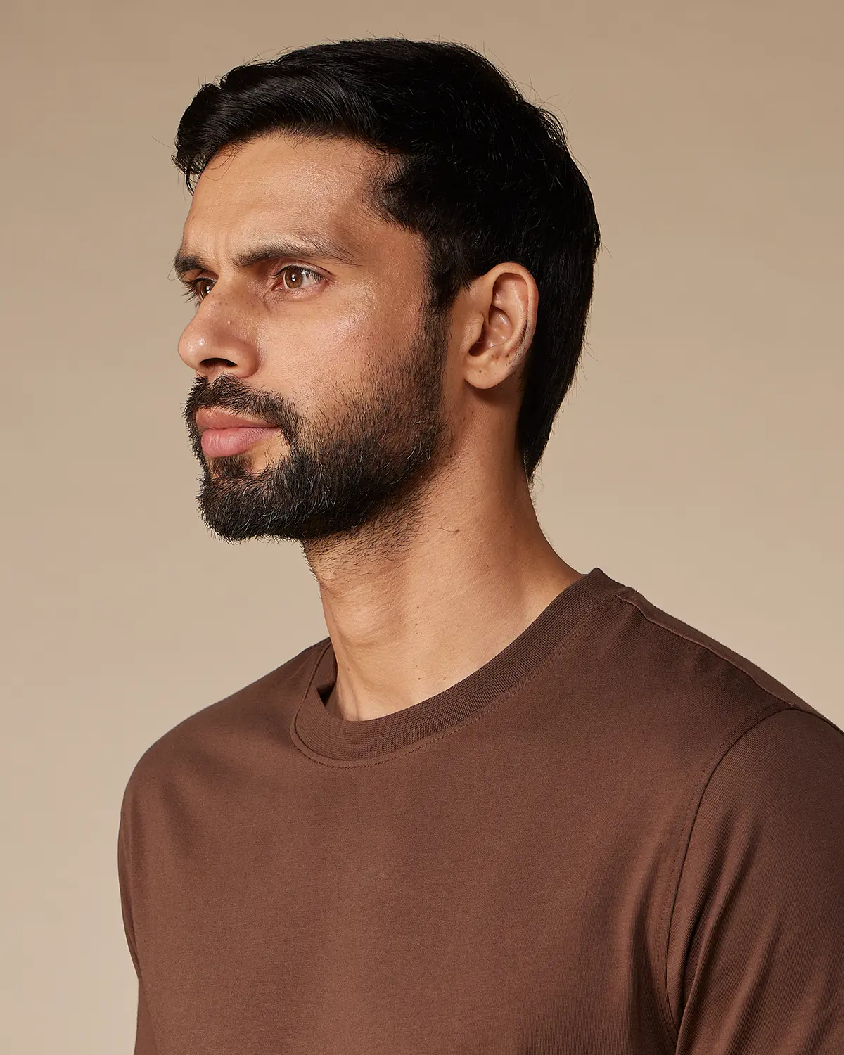 Luxe Supima Cotton T-shirt - Brown - Image 4