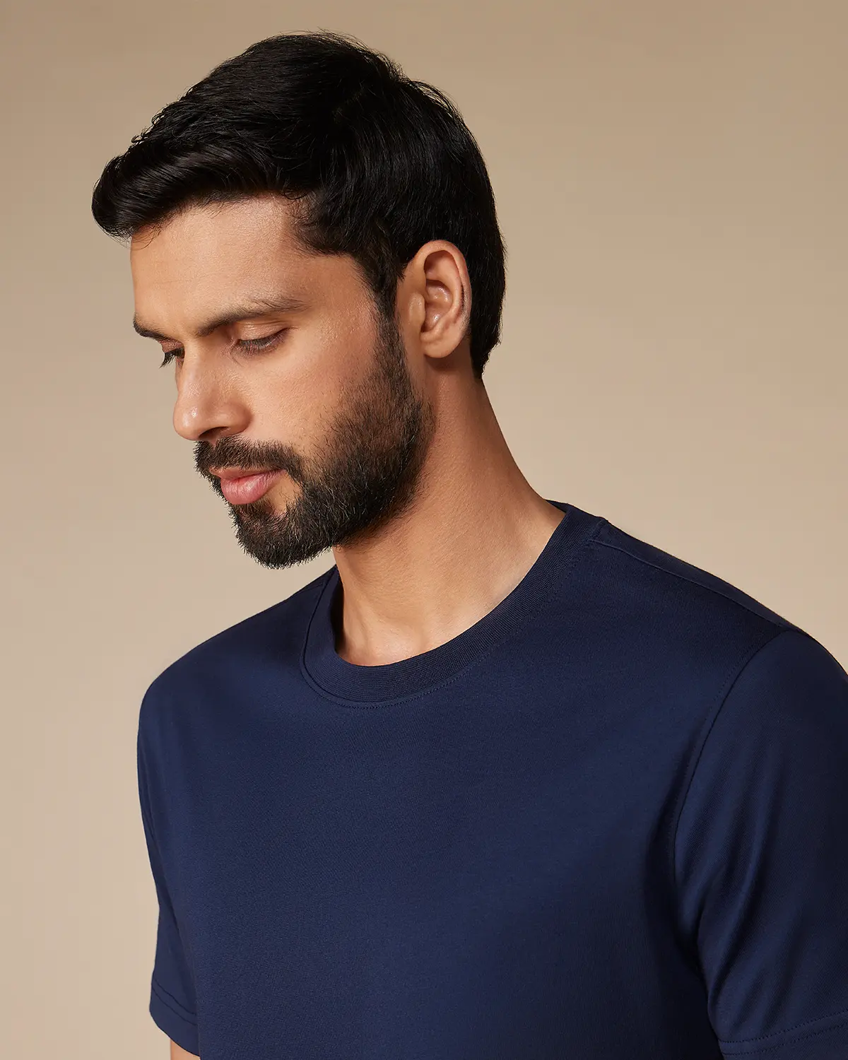 Luxe Supima Cotton T-shirt - Navy - Image 4