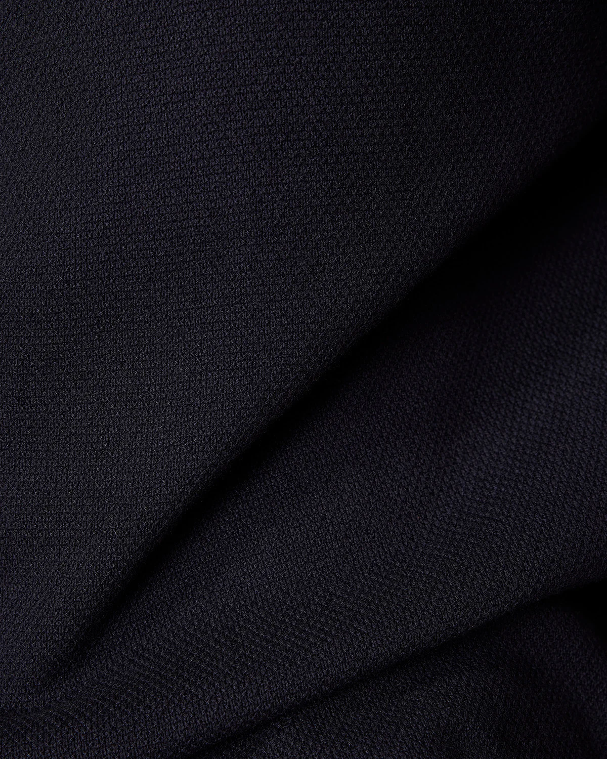 Navy Cotton Dobby Flat Knit Shirt - Image 5