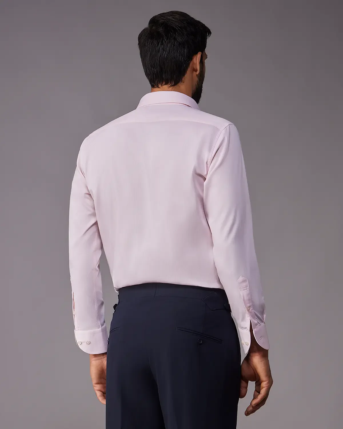 2-Ply Egyptian Cotton Pink Micro Dobby Shirt - Image 3