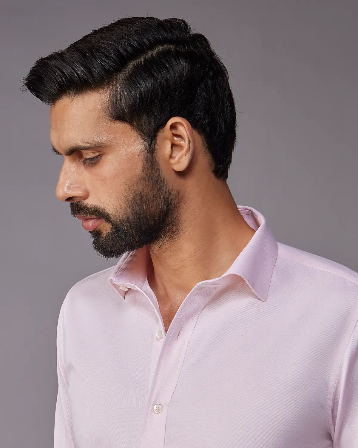 2-Ply Egyptian Cotton Pink Micro Dobby Shirt - Image 4