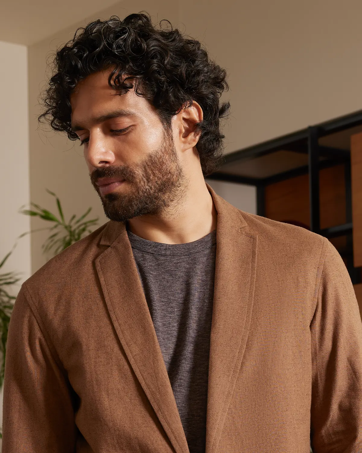 The Riviera Soft Tailored Suit - Brown - Image 3